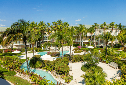 Top view of a resort located at a Beach side