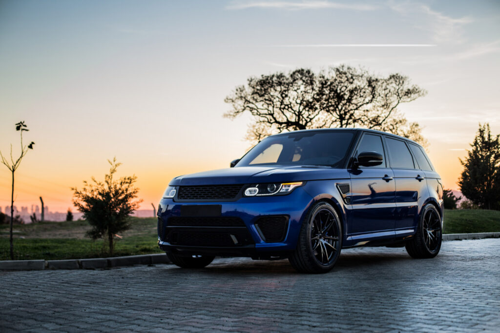 Image of a premium navy blue finish car